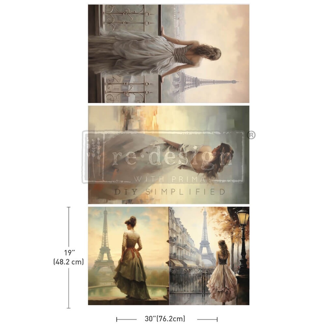 Prima Re-Design Decoupage Decor Tissue Paper-Bridal Bliss